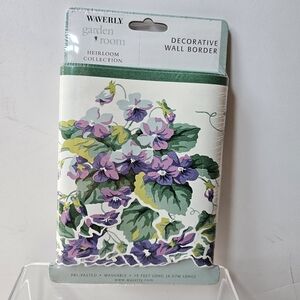 Waverly Garden Room Sweet Violets Floral Wall Border Pre-Paste NEW